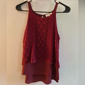 Burgundy blouse top